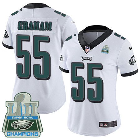 Nike Eagles #55 Brandon Graham White Super Bowl LII Champions Women's Stitched NFL Vapor Untouchable Limited Jersey Nike Eagles #55 Brandon Graham White Super Bowl LII Champions Women's Stitched NFL Vapor Untouchable Limited Jersey