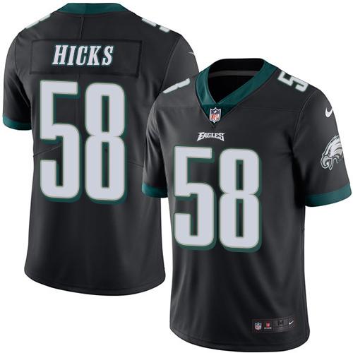 Nike Eagles #58 Jordan Hicks Black Youth Stitched NFL Limited Rush Jersey Nike Eagles #58 Jordan Hicks Black Youth Stitched NFL Limited Rush Jersey