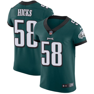 Nike Eagles #58 Jordan Hicks Midnight Green Team Color Men's Stitched NFL Vapor Untouchable Elite Jersey