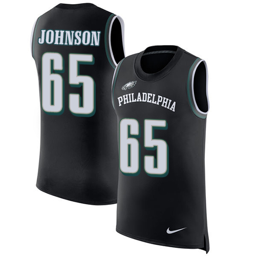 Nike Eagles #65 Lane Johnson Black Alternate Men's Stitched NFL Limited Rush Tank Top Jersey Nike Eagles #65 Lane Johnson Black Alternate Men's Stitched NFL Limited Rush Tank Top Jersey