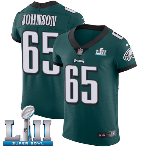 Nike Eagles #65 Lane Johnson Midnight Green Team Color Super Bowl LII Men's Stitched NFL Vapor Untouchable Elite Jersey Nike Eagles #65 Lane Johnson Midnight Green Team Color Super Bowl LII Men's Stitched NFL Vapor Untouchable Elite Jersey