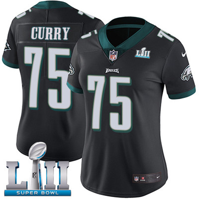 Nike Eagles #75 Vinny Curry Black Alternate Super Bowl LII Women's Stitched NFL Vapor Untouchable Limited Jersey Nike Eagles #75 Vinny Curry Black Alternate Super Bowl LII Women's Stitched NFL Vapor Untouchable Limited Jersey