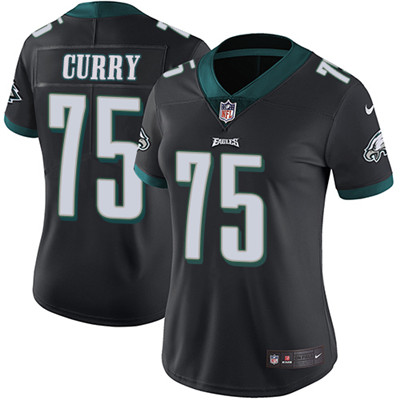 Nike Eagles #75 Vinny Curry Black Alternate Women's Stitched NFL Vapor Untouchable Limited Jersey