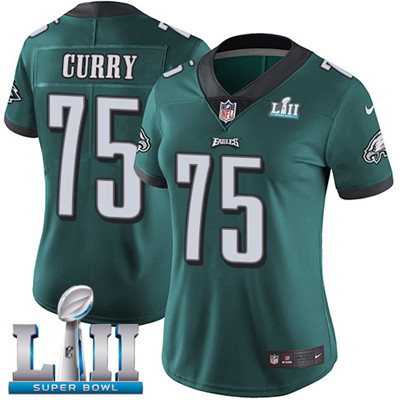Nike Eagles #75 Vinny Curry Midnight Green Team Color Super Bowl LII Women's Stitched NFL Vapor Untouchable Limited Jersey Nike Eagles #75 Vinny Curry Midnight Green Team Color Super Bowl LII Women's Stitched NFL Vapor Untouchable Limited Jersey