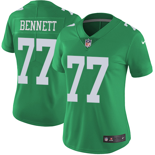 Nike Eagles #77 Michael Bennett Green Women's Stitched NFL Limited Rush Jersey Nike Eagles #77 Michael Bennett Green Women's Stitched NFL Limited Rush Jersey