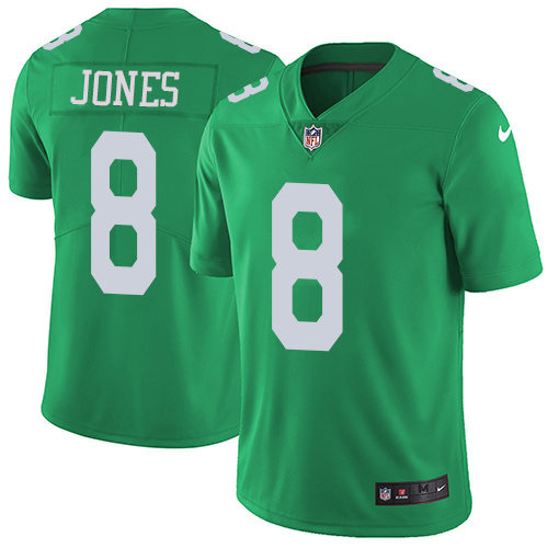 Nike Eagles #8 Donnie Jones Green Men's Stitched NFL Limited Rush Jersey