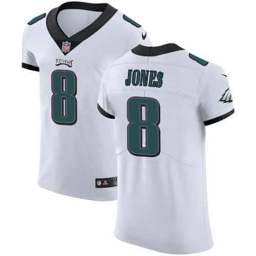Nike Eagles #8 Donnie Jones White Men's Stitched NFL Vapor Untouchable Elite Jersey