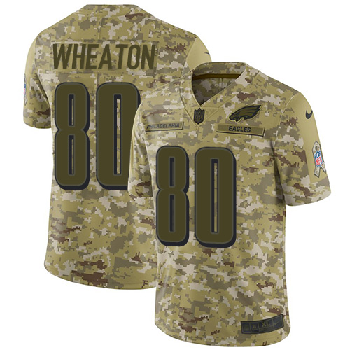 Nike Eagles #80 Markus Wheaton Camo Men's Stitched NFL Limited 2018 Salute To Service Jersey