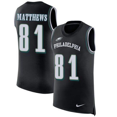 Nike Eagles #81 Jordan Matthews Black Alternate Men's Stitched NFL Limited Rush Tank Top Jersey Nike Eagles #81 Jordan Matthews Black Alternate Men's Stitched NFL Limited Rush Tank Top Jersey