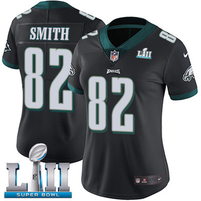 Nike Eagles #82 Torrey Smith Black Alternate Super Bowl LII Women's Stitched NFL Vapor Untouchable Limited Jersey