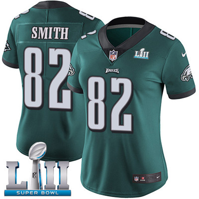Nike Eagles #82 Torrey Smith Midnight Green Team Color Super Bowl LII Women's Stitched NFL Vapor Untouchable Limited Jersey Nike Eagles #82 Torrey Smith Midnight Green Team Color Super Bowl LII Women's Stitched NFL Vapor Untouchable Limited Jersey