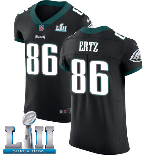 Nike Eagles #86 Zach Ertz Black Alternate Super Bowl LII Men's Stitched NFL Vapor Untouchable Elite Jersey Nike Eagles #86 Zach Ertz Black Alternate Super Bowl LII Men's Stitched NFL Vapor Untouchable Elite Jersey