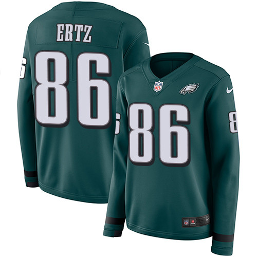 Nike Eagles #86 Zach Ertz Midnight Green Team Color Women's Stitched