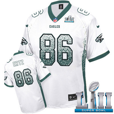 Nike Eagles #86 Zach Ertz White Super Bowl LII Men's Stitched NFL Elite Drift Fashion Jersey Nike Eagles #86 Zach Ertz White Super Bowl LII Men's Stitched NFL Elite Drift Fashion Jersey