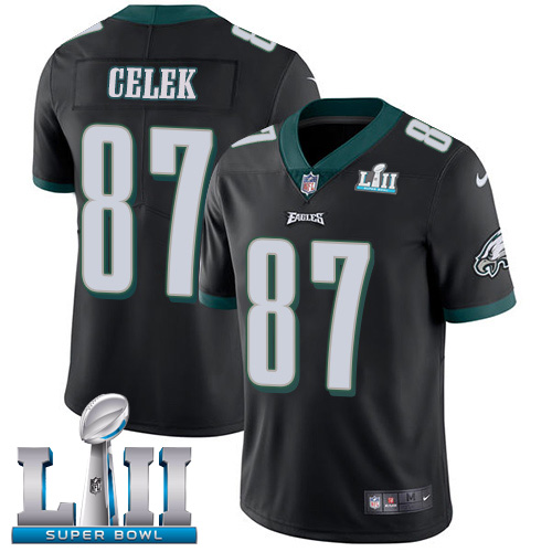 Nike Eagles #87 Brent Celek Black Alternate Super Bowl LII Youth Stitched NFL Vapor Untouchable Limited Jersey Nike Eagles #87 Brent Celek Black Alternate Super Bowl LII Youth Stitched NFL Vapor Untouchable Limited Jersey