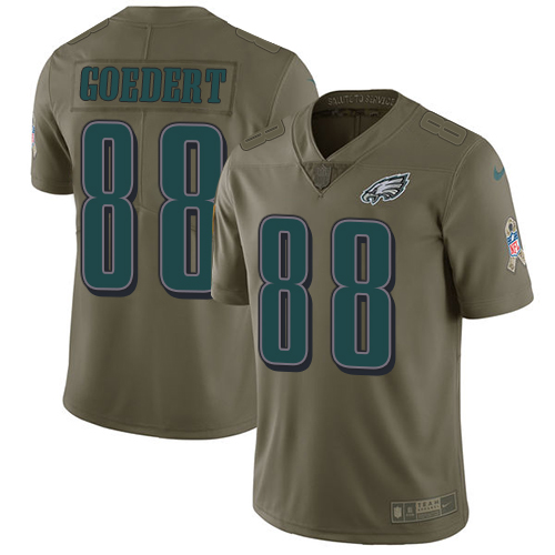Nike Eagles #88 Dallas Goedert Olive Men's Stitched NFL Limited 2017 Salute To Service Jersey Nike Eagles #88 Dallas Goedert Olive Men's Stitched NFL Limited 2017 Salute To Service Jersey