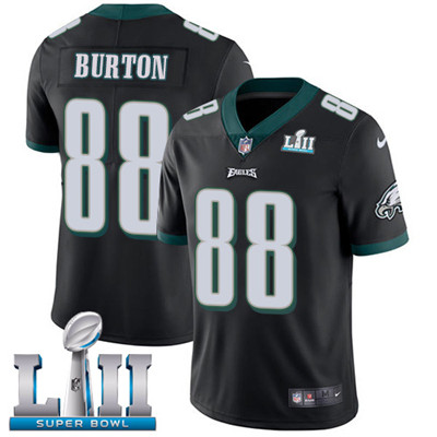 Nike Eagles #88 Trey Burton Black Alternate Super Bowl LII Youth Stitched NFL Vapor Untouchable Limited Jersey