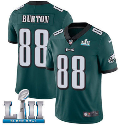 Nike Eagles #88 Trey Burton Midnight Green Team Color Super Bowl LII Youth Stitched NFL Vapor Untouchable Limited Jersey Nike Eagles #88 Trey Burton Midnight Green Team Color Super Bowl LII Youth Stitched NFL Vapor Untouchable Limited Jersey