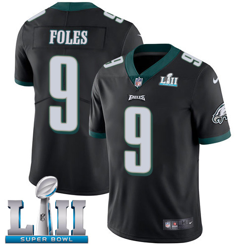Nike Eagles #9 Nick Foles Black Alternate Men's Super Bowl LII Stitched NFL Vapor Untouchable Limited Jersey
