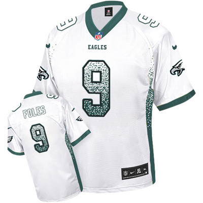 Nike Eagles #9 Nick Foles White Men's Stitched NFL Elite Drift Fashion Jersey Nike Eagles #9 Nick Foles White Men's Stitched NFL Elite Drift Fashion Jersey