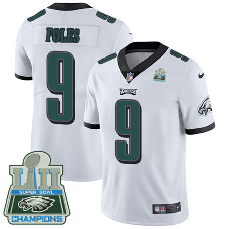 Nike Eagles #9 Nick Foles White Super Bowl LII Champions Men's Stitched NFL Vapor Untouchable Limited Jersey Nike Eagles #9 Nick Foles White Super Bowl LII Champions Men's Stitched NFL Vapor Untouchable Limited Jersey