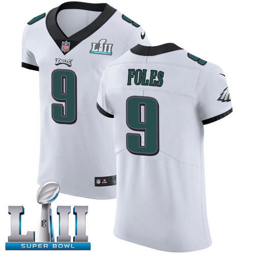 Nike Eagles #9 Nick Foles White Super Bowl LII Men's Stitched NFL Vapor Untouchable Elite Jersey Nike Eagles #9 Nick Foles White Super Bowl LII Men's Stitched NFL Vapor Untouchable Elite Jersey