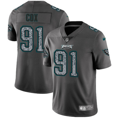 Nike Eagles #91 Fletcher Cox Gray Static Youth NFL Vapor Untouchable Game Jersey
