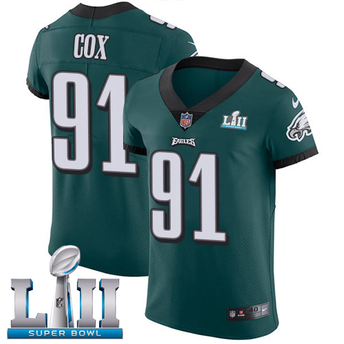 Nike Eagles #91 Fletcher Cox Midnight Green Team Color Super Bowl LII Men's Stitched NFL Vapor Untouchable Elite Jersey Nike Eagles #91 Fletcher Cox Midnight Green Team Color Super Bowl LII Men's Stitched NFL Vapor Untouchable Elite Jersey