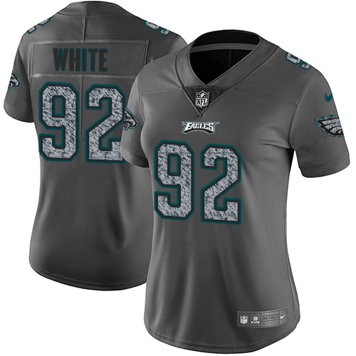 Nike Eagles #92 Reggie White Gray Static Women's NFL Vapor Untouchable Game Jersey