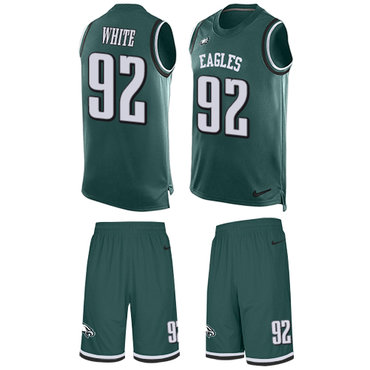 Nike Eagles #92 Reggie White Midnight Green Team Color Men's Stitched NFL Limited Tank Top Suit Jersey