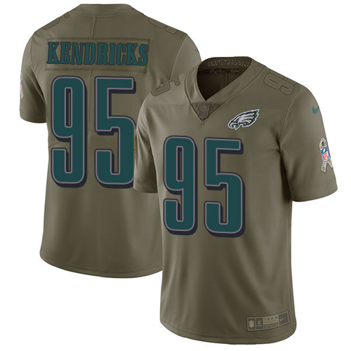 Nike Eagles #95 Mychal Kendricks Olive Men's Stitched NFL Limited 2017 Salute To Service Jersey Nike Eagles #95 Mychal Kendricks Olive Men's Stitched NFL Limited 2017 Salute To Service Jersey