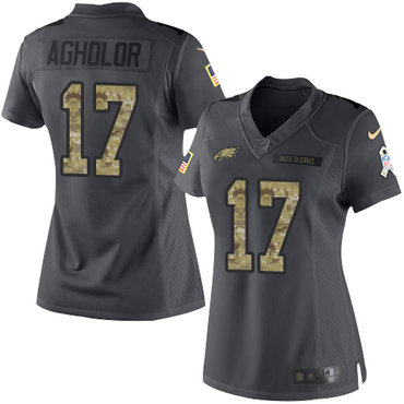 Nike Eagles #96 Derek Barnett Black Alternate Women's Stitched NFL New Elite Jersey