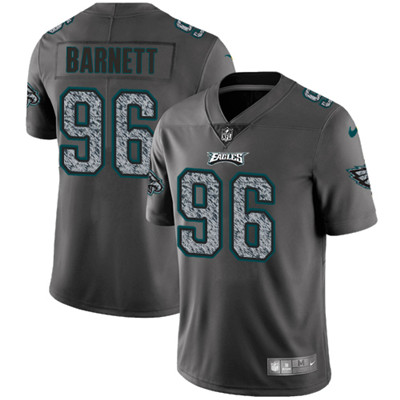 Nike Eagles #96 Derek Barnett Gray Static Men's NFL Vapor Untouchable Game Jersey