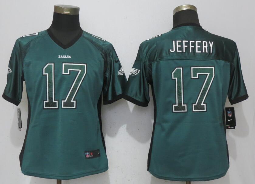 Nike Eagles 17 Alshon Jeffery Green Women Drift Fashion Jersey Nike Eagles 17 Alshon Jeffery Green Women Drift Fashion Jersey