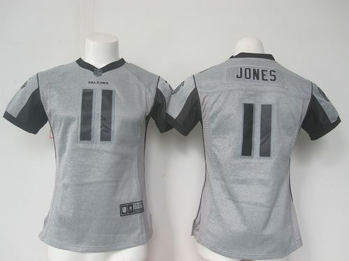 Nike Falcons #11 Julio Jones Gray Women's Stitched NFL Limited Gridiron Gray Jersey