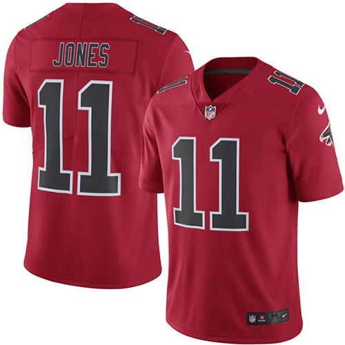 Nike Falcons #11 Julio Jones Red Men's Stitched NFL Limited Rush Jersey Nike Falcons #11 Julio Jones Red Men's Stitched NFL Limited Rush Jersey