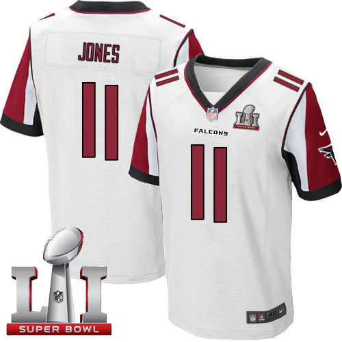 Nike Falcons #11 Julio Jones White Super Bowl LI 51 Men's Stitched NFL Elite Jersey