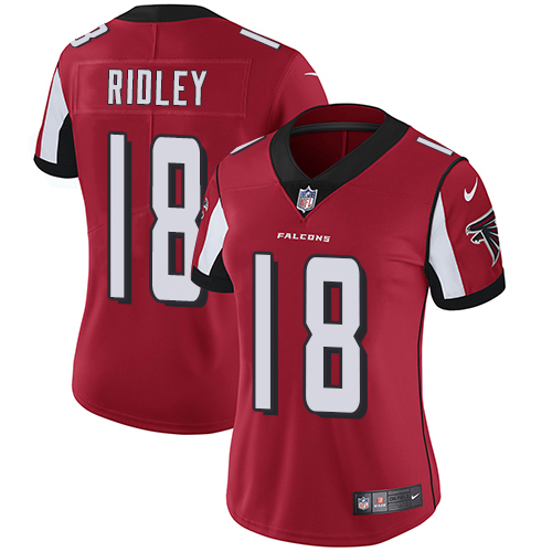 Nike Falcons #18 Calvin Ridley Red Team Color Women's Stitched NFL Vapor Untouchable Limited Jersey Nike Falcons #18 Calvin Ridley Red Team Color Women's Stitched NFL Vapor Untouchable Limited Jersey