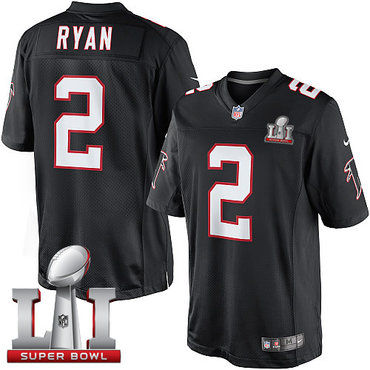 Nike Falcons #2 Matt Ryan Black Alternate Super Bowl LI 51 Men's Stitched NFL Limited Jersey Nike Falcons #2 Matt Ryan Black Alternate Super Bowl LI 51 Men's Stitched NFL Limited Jersey