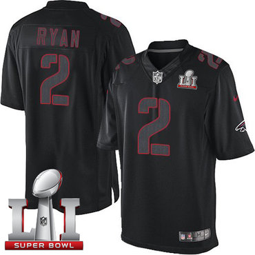 Nike Falcons #2 Matt Ryan Black Super Bowl LI 51 Men's Stitched NFL Impact Limited Jersey Nike Falcons #2 Matt Ryan Black Super Bowl LI 51 Men's Stitched NFL Impact Limited Jersey