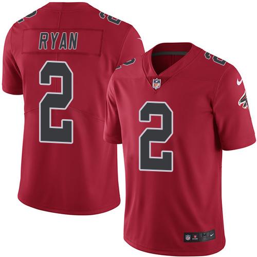 Nike Falcons #2 Matt Ryan Red Youth Stitched NFL Limited Rush Jersey Nike Falcons #2 Matt Ryan Red Youth Stitched NFL Limited Rush Jersey