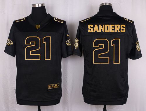 Nike Falcons #21 Deion Sanders Black Men's Stitched NFL Elite Pro Line Gold Collection Jersey Nike Falcons #21 Deion Sanders Black Men's Stitched NFL Elite Pro Line Gold Collection Jersey
