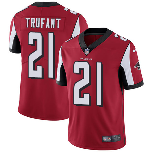 Nike Falcons #21 Desmond Trufant Red Team Color Men's Stitched NFL Vapor Untouchable Limited Jersey Nike Falcons #21 Desmond Trufant Red Team Color Men's Stitched NFL Vapor Untouchable Limited Jersey