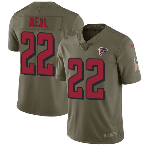 Nike Falcons #22 Keanu Neal Olive Youth Stitched NFL Limited 2017 Salute to Service Jersey Nike Falcons #22 Keanu Neal Olive Youth Stitched NFL Limited 2017 Salute to Service Jersey