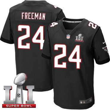 Nike Falcons #24 Devonta Freeman Black Alternate Super Bowl LI 51 Men's Stitched NFL Elite Jersey