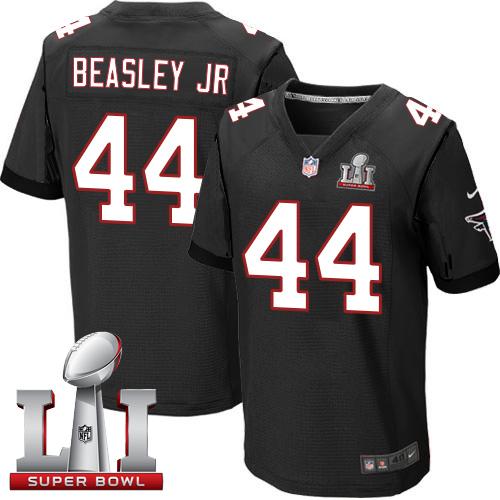Nike Falcons #44 Vic Beasley Jr Black Alternate Super Bowl LI 51 Men's Stitched NFL Elite Jersey Nike Falcons #44 Vic Beasley Jr Black Alternate Super Bowl LI 51 Men's Stitched NFL Elite Jersey