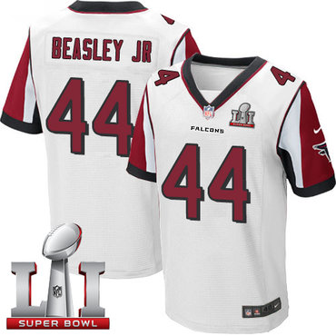 Nike Falcons #44 Vic Beasley Jr White Super Bowl LI 51 Men's Stitched NFL Elite Jersey Nike Falcons #44 Vic Beasley Jr White Super Bowl LI 51 Men's Stitched NFL Elite Jersey