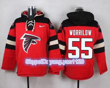 Nike Falcons #55 Paul Worrilow Red Player Pullover NFL Hoodie