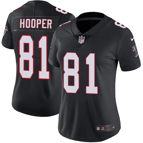 Nike Falcons #81 Austin Hooper Black Alternate Women's Stitched NFL Vapor Untouchable Limited Jersey Nike Falcons #81 Austin Hooper Black Alternate Women's Stitched NFL Vapor Untouchable Limited Jersey