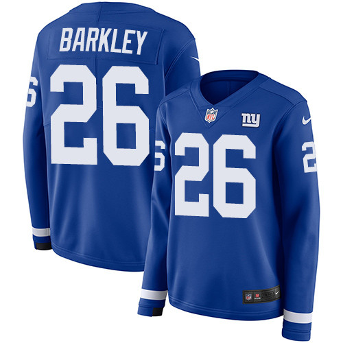Nike Giants #26 Saquon Barkley Royal Blue Team Color Women's - 副本